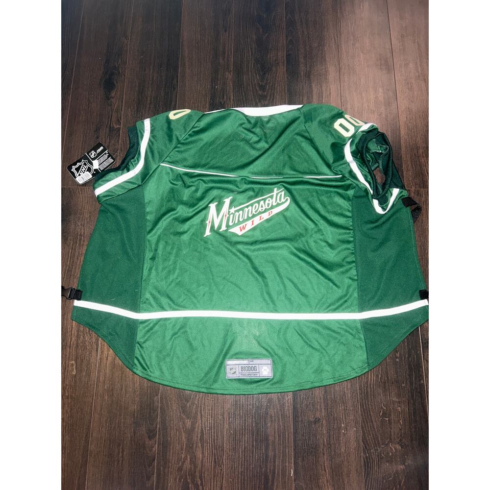 NHL Premium Pet Gear Minessota Wild "Big Dog Size" XL Pet Stretch Jersey  - New
